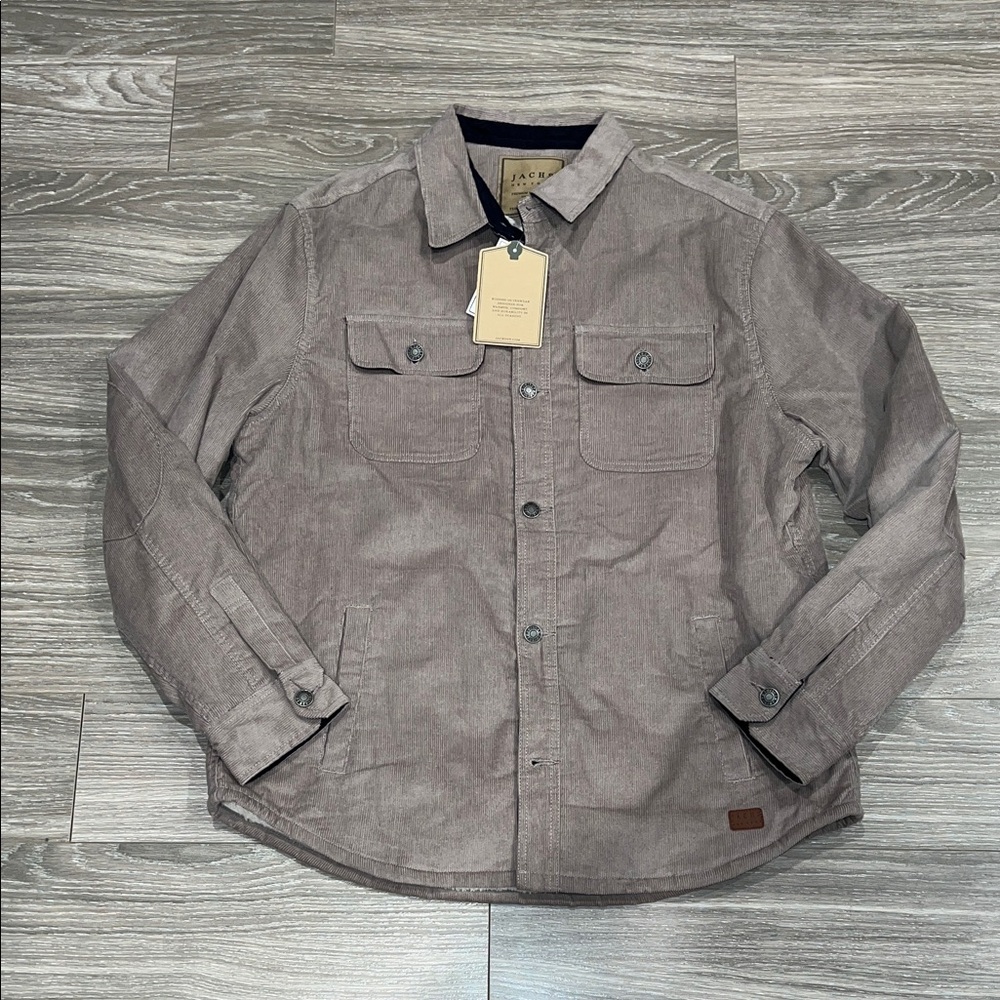 Jachs Men's Taupe Corduroy Shirt Jacket